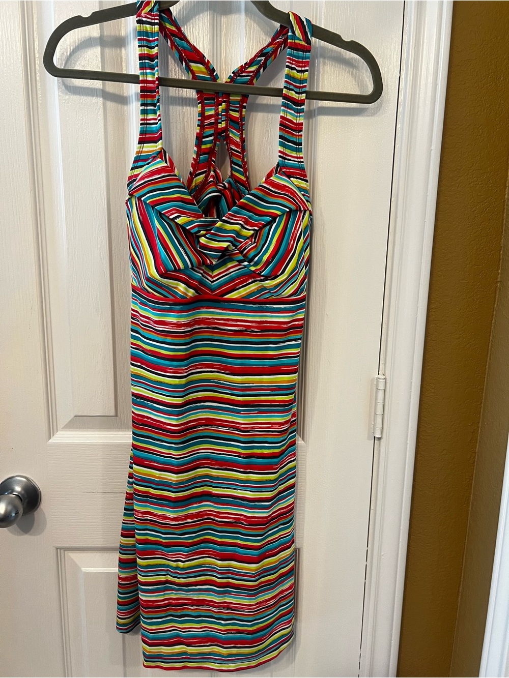 Athleta Salina Swim Dress in a Candy Stripe Pattern, Size XS